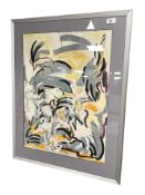 Danish School : Abstract study, watercolour, 45 cm x 60 cm.