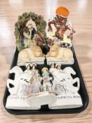 A group of 19th / 20th century Staffordshire figures and groups.