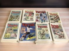 A large quantity of Victor comics.