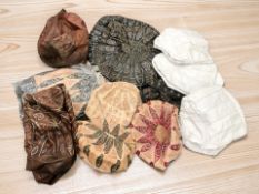 A quantity of leather cushions.
