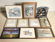 A group of pictures and prints, watercolour studies, etc.