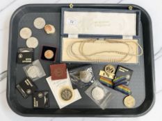 A group of commemorative crowns, World War I Victory Medal awarded to 34533 PTE C Hedley,