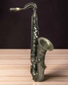 An American Elkhorn silver plated saxophone.