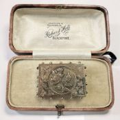 A 9ct gold Aesthetic Movement brooch, width 3.