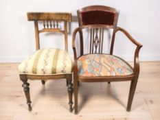 Two antique occasional chairs.