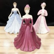 Three Coalport Ladies : 'Evening at the Opera' No. 2260 of 5000, 'Emily' No.