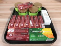 A group of health / beauty products.