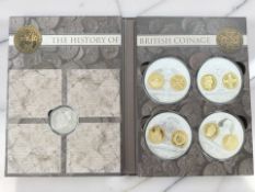 Windsor Mint : The History Of British Coinage, 5 Gold & Silver Plated Coins,