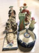 A Royal Doulton pattern D4031 ceramic chamber stick,