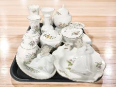 A collection of Aynsley Cottage Garden and Wild Tudor cabinet porcelain,