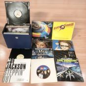 Vinyl LP records including Queen, Dire Straits, Wham!, Depeche Mode, Mike Oldfield, Simply Red,