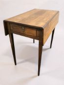 A 19th century pine drop leaf sofa table, length 82 cm.