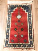 A Berber prayer rug, Morocco, 143 cm x 79 cm.