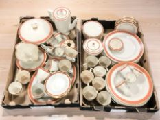 A large quantity of Danish tea, coffee and dinner wares.