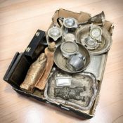 A group of EPNS wares, cased cutlery, etc.