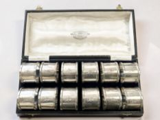 A set of twelve George V silver napkin rings, Colen Hewer Cheshire, Chester 1922,