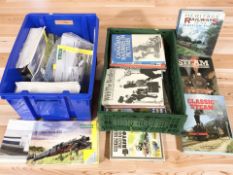 A collection of volumes relating to trains and railways, Trix & Marklin model catalogues, etc.