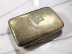 A heavy-gauge silver cigarette case, Birmingham 1894,