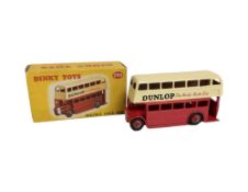 A Dinky Toys die cast 290 Double Deck Bus, red and cream, in original box.