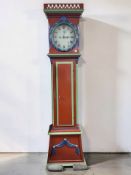 A continental painted longcase clock.