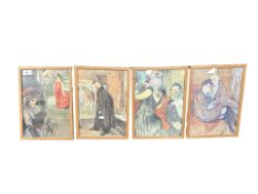 After Toulouse-Lautrec : Opera Messalina at Bordeau, colour print, 20.