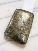 A silver cigarette case, Birmingham 1896, length 12.5cm.