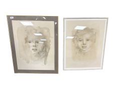 After Leonor Fini : Portrait study, limited edition lithographic print, signed in pencil,