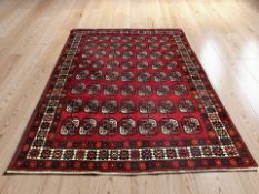 A Turkoman carpet, Afghanistan, 287cm by 210cm.