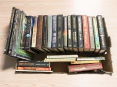 A collection of Terry Pratchett volumes.