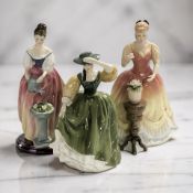 Three Royal Doulton figures 'Sarah' HN1993, 'Buttercup' HN2309, and 'Alexandra' HN3286.