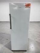 A Hotpoint upright fridge.
