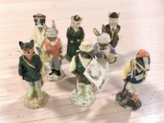 Eight Beswick English Countryfolk figurines.