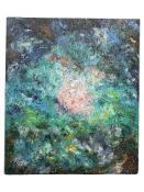 Danish School : Abstract study, oil on canvas, indistinctly signed verso, 60 cm x 70 cm.