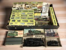 Airfix and Kitmaster railway scale modelling kits.