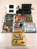 Two Nintendo DS Lite consoles, various games, etc.