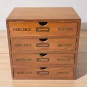 A reproduction French style haberdashery chest, width 25 cm.