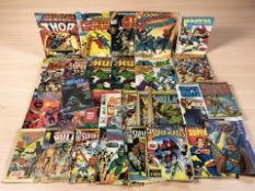 Miscellaneous comics and albums including Marvel and DC, The Hulk, 2000AD, Batman, etc.