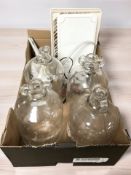 A group of brewing / wine making items including four glass demijohns, hydrometer, etc.