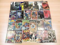 A group of assorted comics from Marvel, DC and Image Comics including X-Men, Batman, Fantastic Four,
