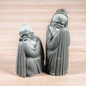 Two Lladro matte figures of oriental elders, tallest 20.5 cm.