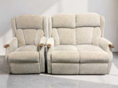 A contemporary wingback two seater settee, width 125 cm,