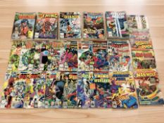 Marvel Comics including Creatures on the Loose, The Man-Thing, The Mighty Thor, Marvel Team Up,