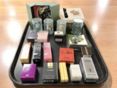 A group of perfumes and fragrances including Prada, Paco Rabanne, Vera Wang, Fendi,