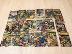 Marvel Comics including The Mighty Thor, The Invincible Iron Man, Captain America,