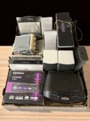 Assorted modern hi-fi separates and speakers including Sony, Roberts, Panasonic, Sendai, etc.