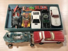 A small group of 20th century play worn die cast vehicles including a Corgi The Green Hornet's
