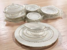 A quantity of Royal Worcester Gold Chantilly dinner porcelain (1 box)