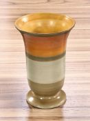 A Shelley Art Deco pottery vase, height 19.5 cm.