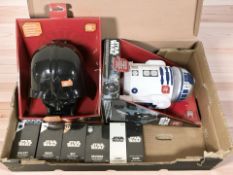 An Underground Toys Disney Star Wars R2-D2 figure and further Darth Vader helmet,