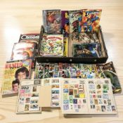 Assorted Marvel and DC Comics including Superman, Captain America, The Uncanny X-Men, Spider-Man,
